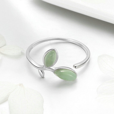 STERLING SILVER RING - LEAF